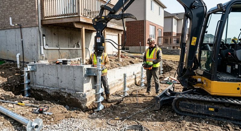 Helical Pile Installation in Woodland Park, CO